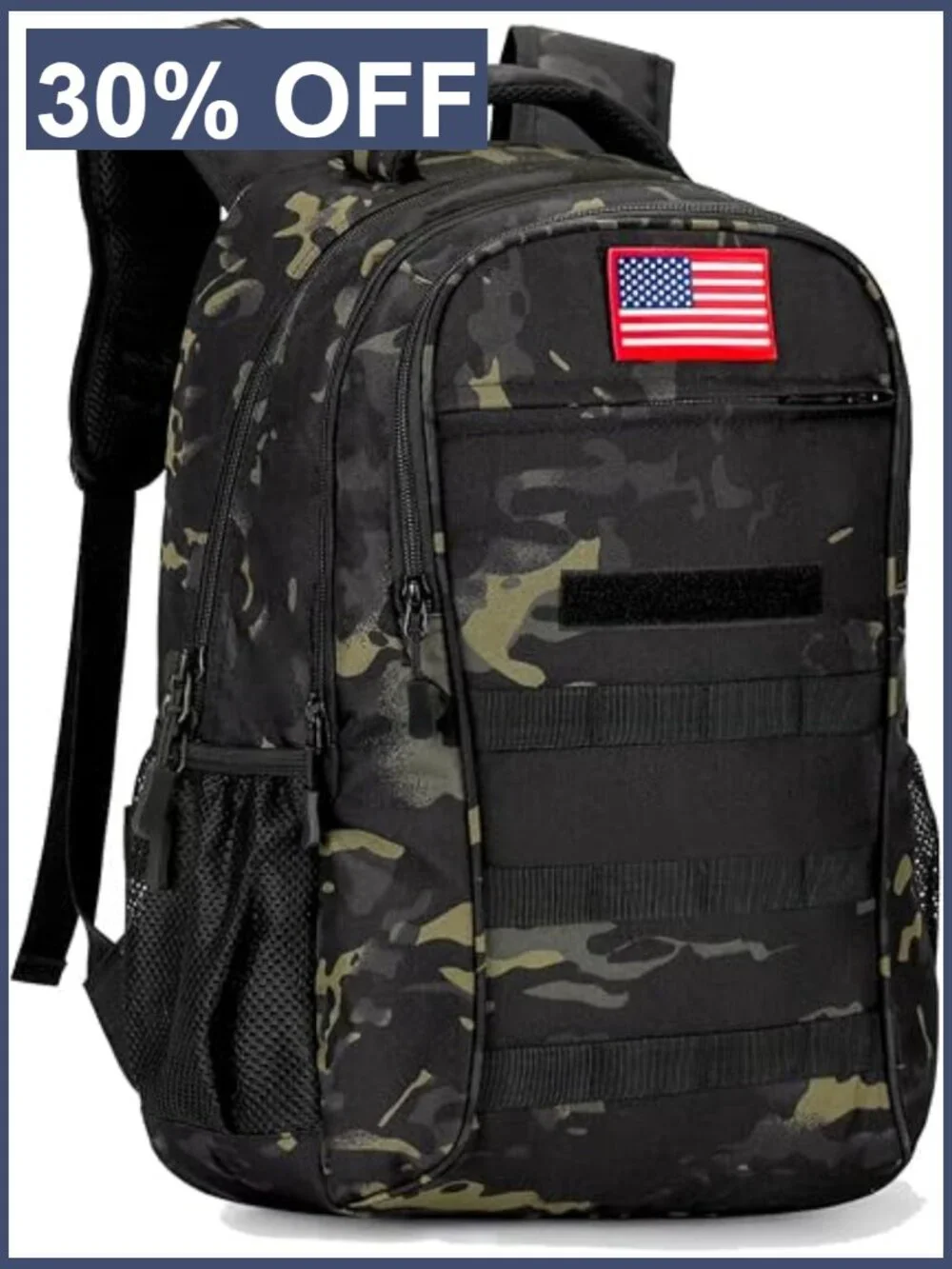 40L Tactical Military Style Backpack with USB Port, Fits 15.6